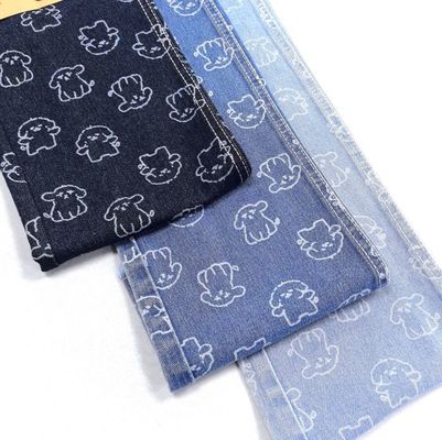 kaufen 75% Baumwolle 25% Polyester Kleiner Hund Tierdruck Denim Stoff 180cm 9,5oz online manufacture