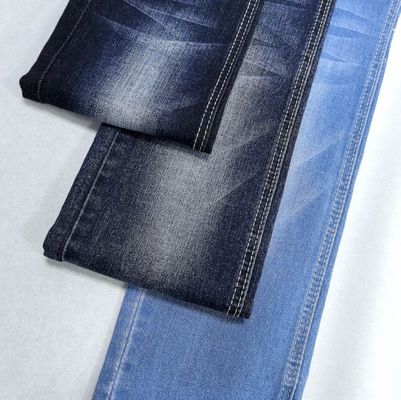 kaufen Warp Slub Baumwolle Spandex Dunkelblaue Jeans Stoff 8,6 Unzen Garne gefärbt Muster online manufacture