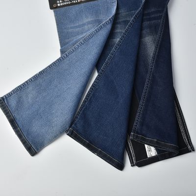 kaufen Gewebt 8,6 Unzen Baumwolle Polyester Spandex Denim Stretch Denim Material Dunkelblau online manufacture