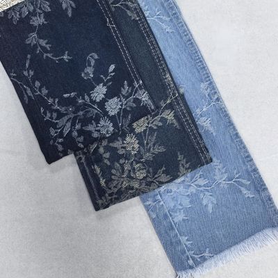 kaufen Spezielles Blumen-Design Jacquard Denim Dunkelblau 10,5oz 180 Vollbreite Für Lady Jeans oder Jacke Online-Herstellung