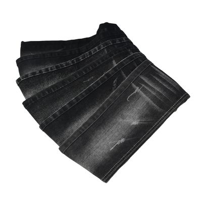 kaufen TWILL-Style Schwergewichtiger Stretch-Denim-Stoff aus schwarzem Slub-Baumwoll-Polyester-Spandex online manufacture