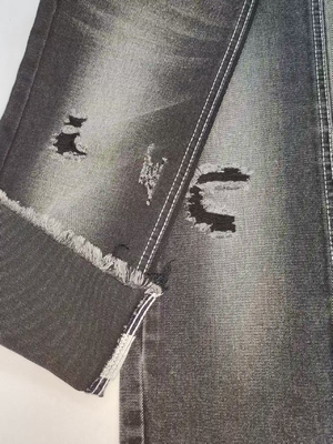 kaufen 11.3oz Schwergewicht Schwarz/Schwarz Denim Stoff mit 10x7 Konstruktion für Jeans online manufacture