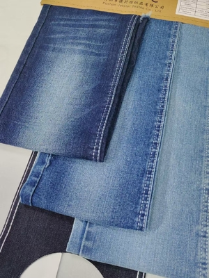 kaufen TWILL-Stil Super stretch polyester rayon 56% Baumwolle Denim Stoff JSD3389-2 für Casual Kleidung Jeans Hose Taschen online manufacture