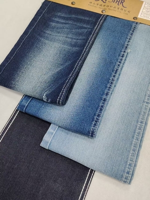 kaufen High stretch Baumwolle Polyester Rayon DARK INDIGO Denim Stoff JSD3389 gute Qualität für Jeans Hosen online manufacture