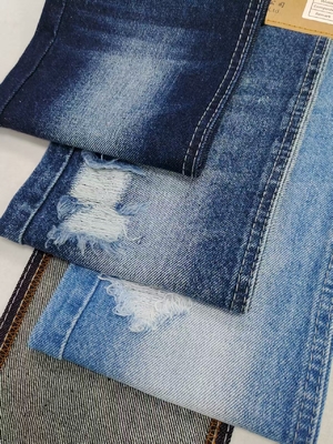 kaufen Niedrige Schrumpfung 80% Baumwolle TWILL-Style Denim Stoff Massenfarbe DARK INDIGO JSD3396 für Damen Jeans oder Jungen Hosen online manufacture