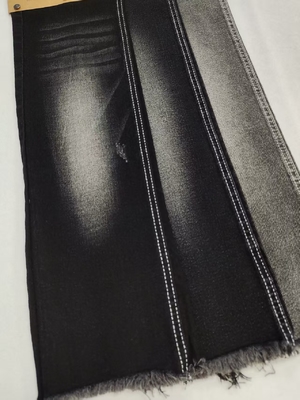 kaufen 9.5oz High Stretch Schwarz/Schwarz Denim Stoff mit 10*16/40+16/70 Konstruktion JSD3338A Für Jeans Casual Kleidung online manufacture