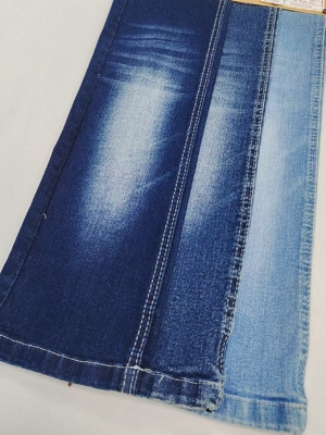 kaufen 75% Baumwolle Vertikales Bambusgarn Stretch 9.1oz Denim Stoff 10S für Damenjeans online manufacture