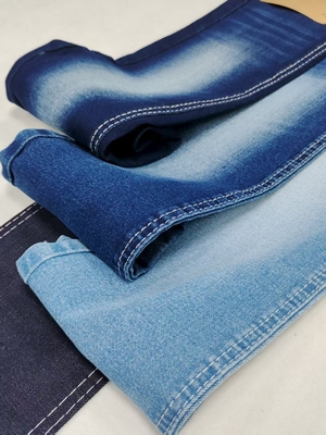 kaufen Fabrikhersteller Twill-Stil 9.7oz 68% Baumwolle Denim Stoff mit 10*21/70 Konstruktion JSD3264 für Jeans online manufacture
