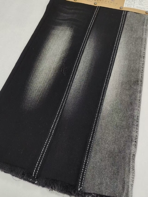 kaufen Weak Stretch Dual-Core Siro Yarn Cross Slub  85%Cotton BLACKBLACK 10S Denim Fabric For Jeans Or Jacket online manufacture