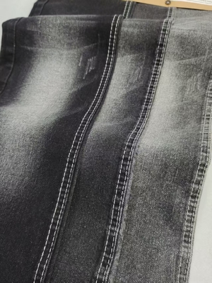 kaufen Super-Soft Twill Stil Schwarz/Schwarz 11,2oz Stretch Denim Stoff Niedrig Schrumpfung 8*16/70 Konstruktion JSD3191A Für Jeans online manufacture
