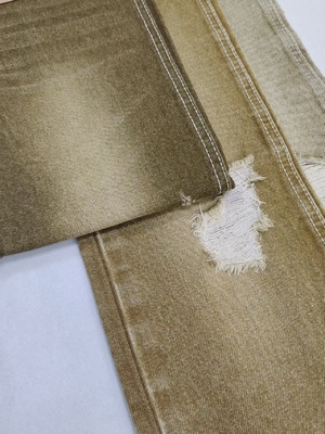 kaufen 14oz schweres Gewicht Leichtgrüne Farbe Twill Stil Denim Stoff 7*6 Konstruktion Gewebte JSD3047M Für Winterjeans online manufacture