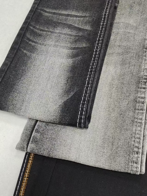 kaufen 78% Baumwolle 11oz schweres Gewicht Twill Stil Schwarz/Schwarz High Stretch Denim Stoff JSD3048A Für Männer Jeans online manufacture