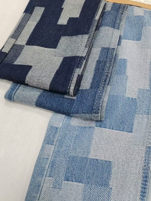 kaufen Unregelmäßige Scheckdruck 9,5oz Mittelgewicht 60% Baumwolle Denim Stoff für Lady Jeans oder Skit online manufacture