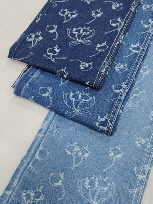 kaufen Super-weiche Kirschdruck 10,8oz Mittelgewicht 60% Baumwolle Denim Stoff für Lady Jeans oder Skit online manufacture