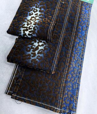 kaufen Brown Leopard Print Twill Style Denim Fabric For Jacket Or Coat  10.5oz 70%Cotton online manufacture