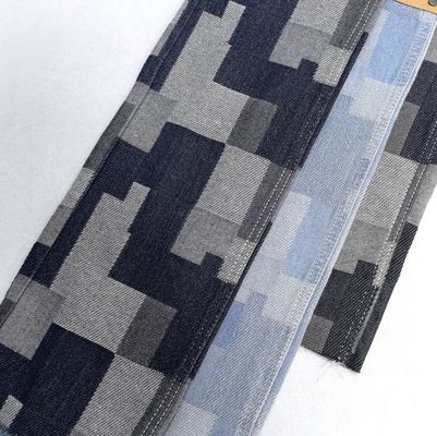 Unregelmäßiger Schecker Jacquard Druckgewebe Nicht elastischer Denim für Kinder Jean Skirt