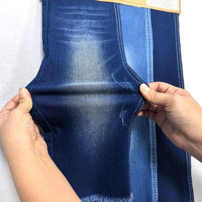 9OZ Dehnungselastik Indigo Satin Denim Stoff für Lady Schrumpfsicherheit
