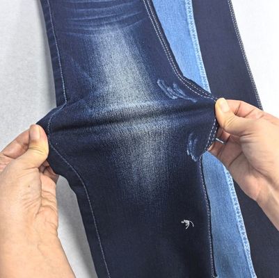 Junge Damen Dunkelblau Hohe Dehnung Satin Leichtgewicht Denim Stoff 9OZ
