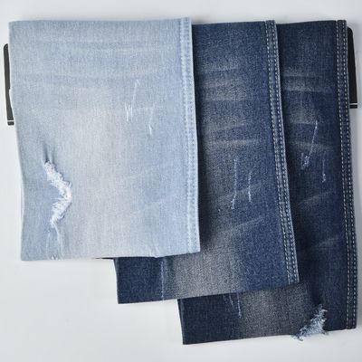 Dunkelblau 10,1 Unzen Polyester Baumwolle Spandex Denim Stoff Schrumpffest