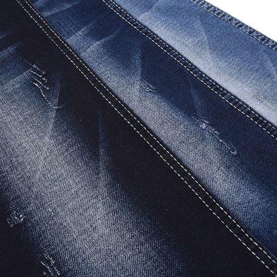 87% Baumwolle 12% Polyester 1% Spandex Schrumpffest Fake Strick Denim 8,4 Unzen 57 