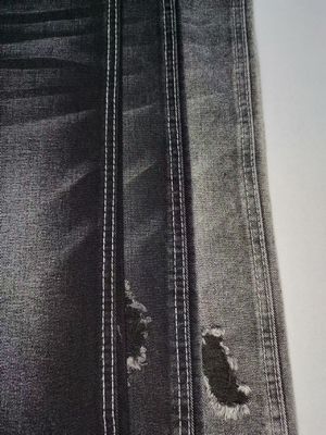 11.3oz superweiches, schweres Baumwoll-Polyester BLACK/BLACK Denim-Gewebe JSD3250A für Modejeans