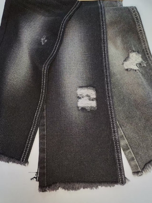 Nicht elastischer Baumwoll-Polyester-Denim-Stoff 68% BAUMWOLLE TWILL-Stil SCHWARZ/SCHWARZ JSD3268 für Jungen- oder Damenjeans