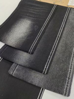 75% Baumwolle 25% Polyester Twill Denim Stoff 9.4oz SCHWARZ/SCHWARZ für Jeanshosen